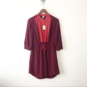- ** Fossil ** NWT silk button down dress